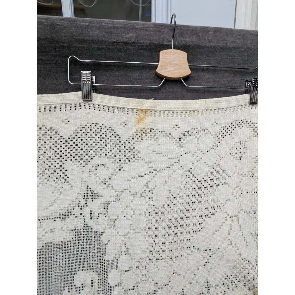 Vintage Lace Tablecloth Heritage Lace Style Ecru Granny Core Cottage 65